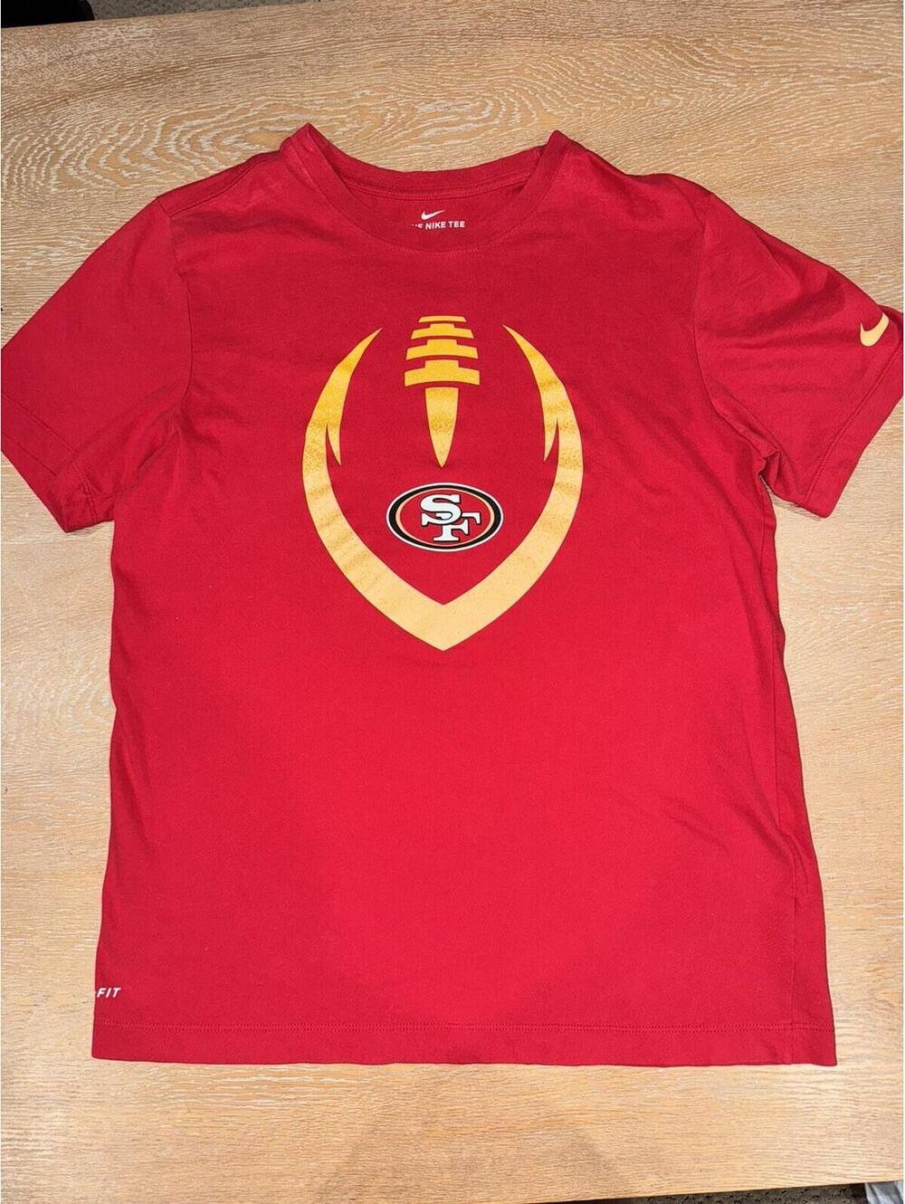 Nike San Francisco 49ers Scarlet Icon Legend SIZE MEDIUM Performance Tee Dri-Fit